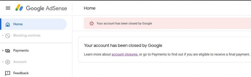 Your account has been closed by Google How to fix it?